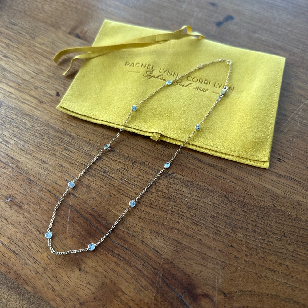 RLxCL yellow gold chain with crystals